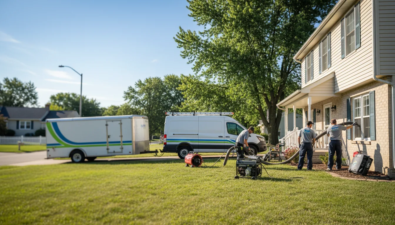 Flooded Basement Restoration And Cleanup With Repair in Helmsburg, IN near me